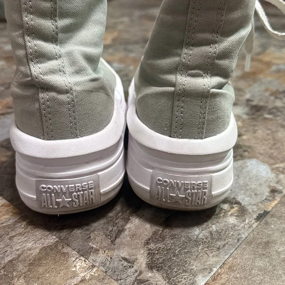 Converse women’s Move High-Top Sneakers in sage and White size 7 - Picture 3 of 7